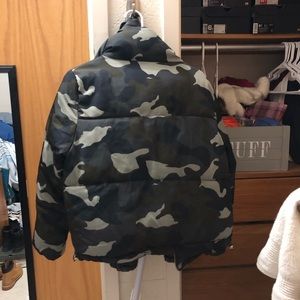 army fatigue bubble coat